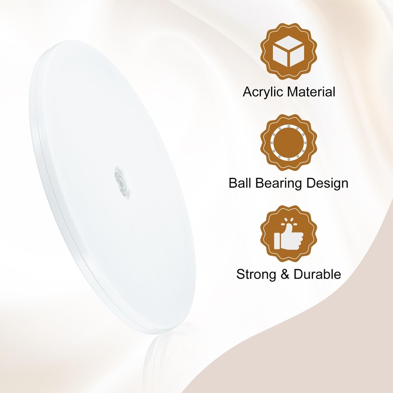 sourcing map 1Pack Acrylic Lazy Susan Turntable, 8" Spinner Lazy