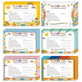 120Pcs 4x6 Inch Teacher Mail Notes to Parents, Boho Happy Mail from Teacher, Brag Cards for Students Behavior Classroom Must Haves to Send Home for Preschool Kindergarten Elementary School Supplies