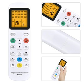 TCNOUMT Universal Air Conditioner Remote Control X9000, Compatible with Multiple Air Conditioners