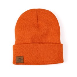 Winter Beanie Hats for Men and Women,Stretchy Daily Knit Hat,Gifts for Dad Mom (Orange)