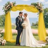 FANPROMS Wedding Arch Draping Fabric Gold 1 Panel 20FT Chiffon
