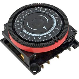 Diehl 24 hr Spa Timer, SPST 120V, 4-Term Orange Panel Mount TA4071