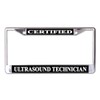 Certified Ultrasound Technician Chrome License Plate Frame