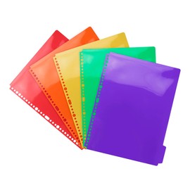 Tabanzhe 5 Part Plastic Folder Dividers,Multi-Colour Folder Dividers,Fits for Most File and Binders,A4 Portrait File Dividers Office School Use