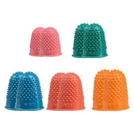 DAQUN 10 Pcs Rubber Thimbles, Rubber Finger Thimbles, Thimble - Finger Protectors for Crafts, Sewing & Paperwork, Grip Pads for Knitting, Money Counting, Cutting Tools Protection