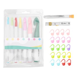 Crochet Hooks Thick Plastic Sweater Needle Portable Colorful Weaving Tools for Handicraft Lovers