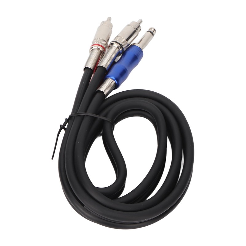 Dual 1/4 Inch TS to Dual RCA Stereo Sound Cable