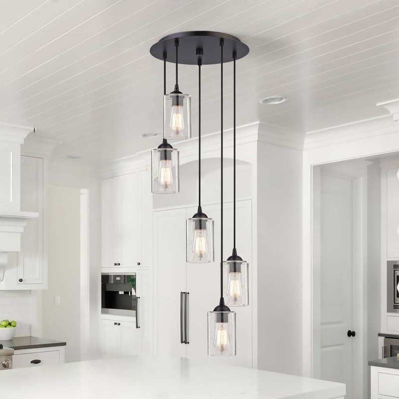 6-Pack Seeded Glass Lamp Shade Replacements, 5.9in Height, 3.9in Diameter,