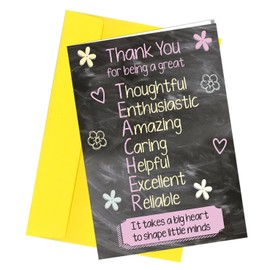 #257 Best Teacher Ever Greetings card Thank You for being a Great Teacher A4 folded to A5 (210 x 148mm when folded) By: Close to the Bone
