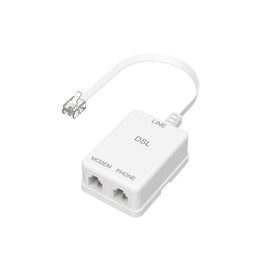 Hama - ADSL Filter Jack Plug 6p 4c / 2 Jack Sockets 6p 4c