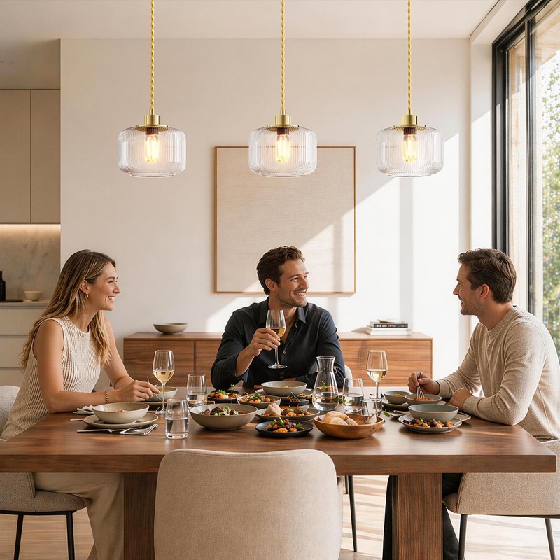 Karjoefar Pendant Light, 110V Pendant Lamp with E26 7W LED