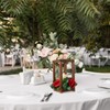 Hushee 30 Pcs Integrated Wedding Lantern Centerpiece Rustic Wooden Holder