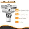 2-PCs HeSun PEX-B Crimp Tee Stop Valve, 1/2" x 1/2"