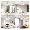 STERREN 30" Retractable Ceiling Fans with Lights, Dimmable LED Ceiling