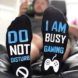 DEASFIOT Valentines Day Gifts for Him Husband Boyfriend, Easter Basket Stuffers for Teens, Gifts for Men Boys, Funny Gaming Socks