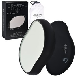 G.Liane Crystal Hair Eraser, Crystal Hair Remover, Nano Glass Hair Remover Stone, Reusable Painless Hair Removal Depilator for Fast Silky Smooth Skin (Black)