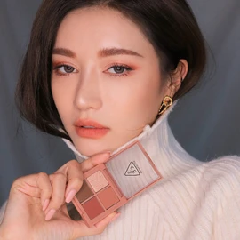 3CE 3CE Mini Multi Eye Color Palette (Extended) 3CE Eye Point Brush, FLAT CALL Flat Call / 쓰리씨이 3CE 미니 멀티 아이 컬러 팔레트 (증)3CE 아이 포인트 브러쉬, FLAT CALL 플랫 콜