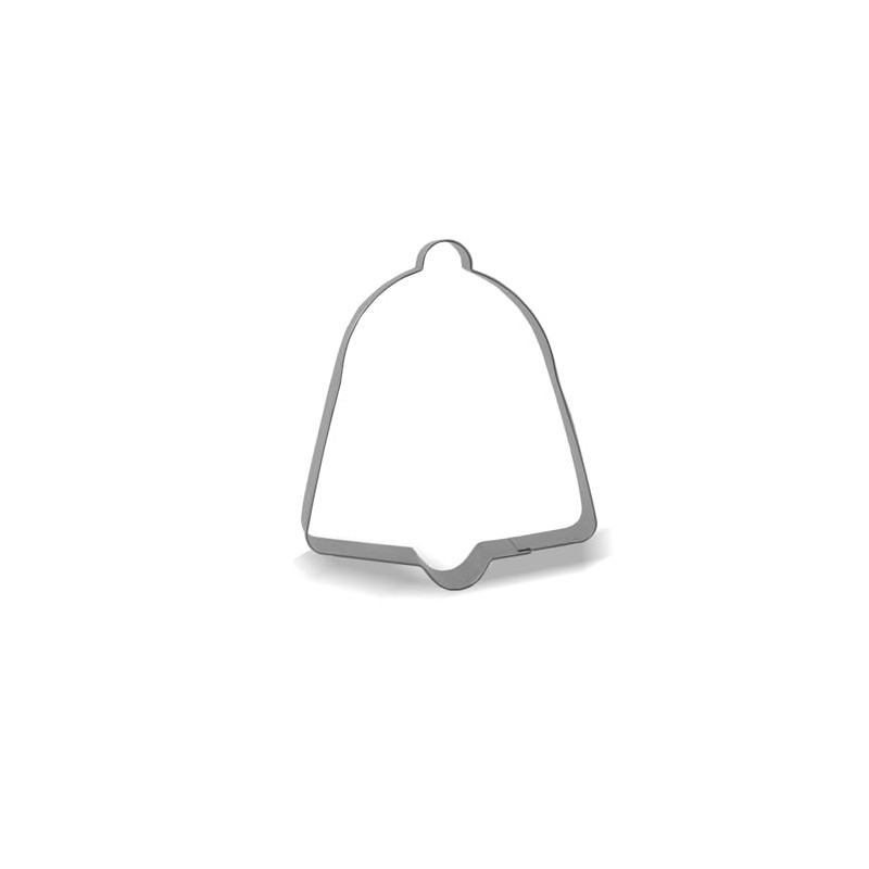 Keewah Christmas Bell Cookie Cutter, 4.7”, Stainless Steel