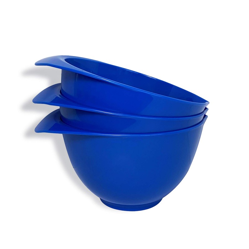 WePrep Mixing Bowl with spout and Handle | Dark Blue