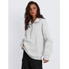 Trendy Queen Womens Oversized Sweatshirts Quarter Zip Pullover Long Sleeve