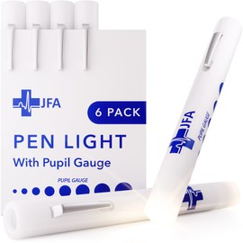 JFA Medical JFA Medical Disposable Pen Torch Light with Pupil Gauge, Pack of 6