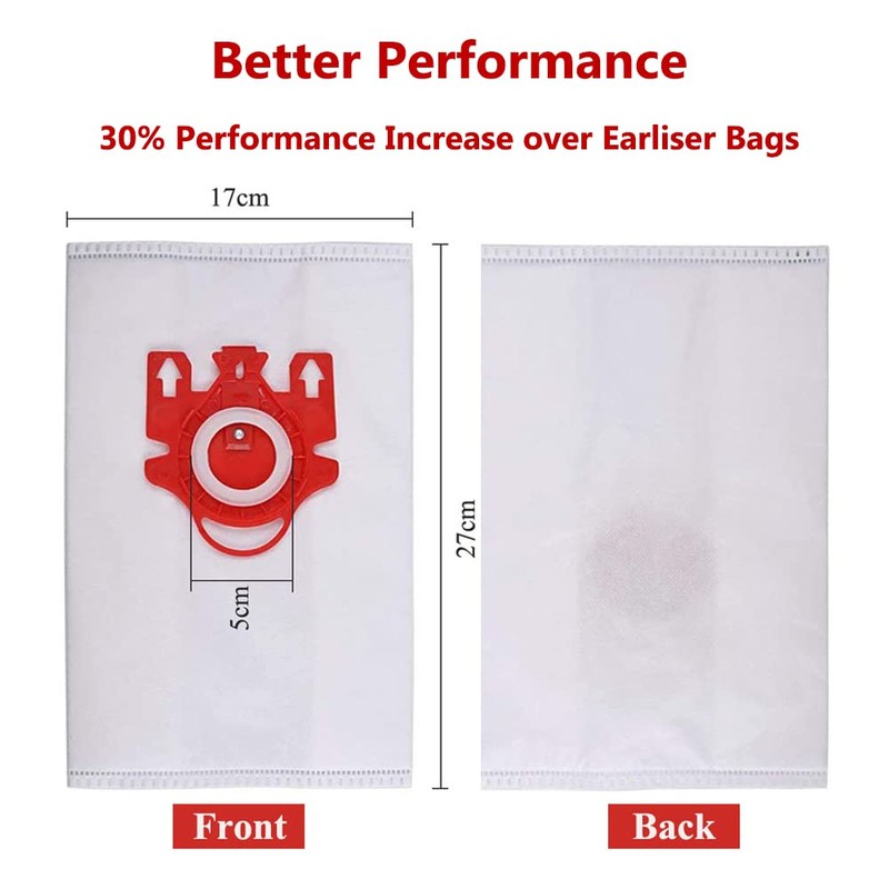 Vacuum Bags, 15Pcs Dust Bags AirClean 3D Efficiency Replacement Compatible