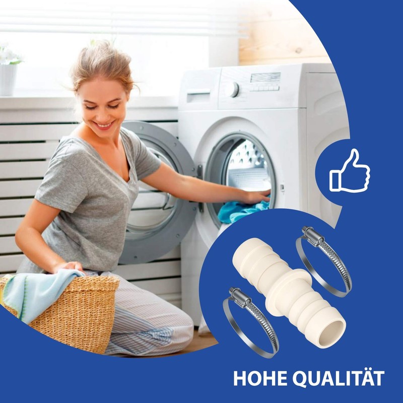 VIOKS Washing Machine Drain Adapter for 17/17 mm Diameter with