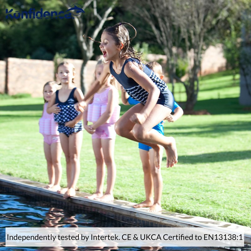 Konfidence Float Suit - Navy/Polka 1-2 Years