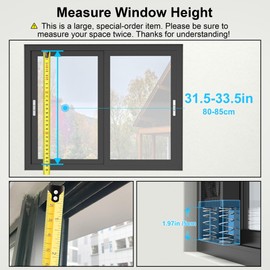 31.5-33.5 Inch Vertical Window Fan for Sliding Windows Exhaust Only