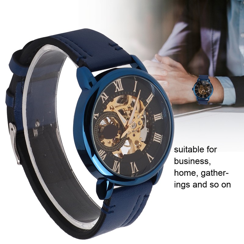 FORSINING Automatic Mechanical Watch Waterproof PU Leather Strap Men Wristwatch