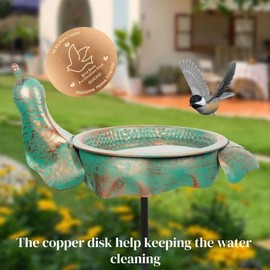 GUCHO Bird Bath Copper Disk,Bird Bath Purification Disk,0.6mm Thickness 99.99% Pure Copper for Physical Safe Water Cleaning All-Seasons,Universal Fit for Outdoor Backyard Birdbaths Bowl