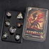 KERWELLSI Snow Mountain Resin DND Dice Set D&D with Gift
