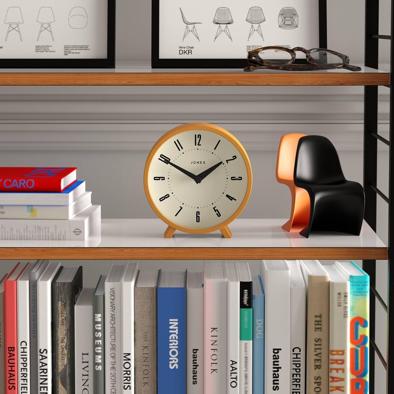 Jones Clocks® Venus desk clock | Modern round design |