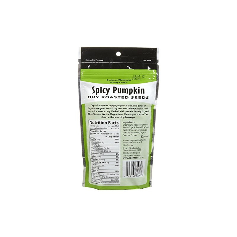 Eden Organic Spicy Pumpkin Seeds, 4 oz