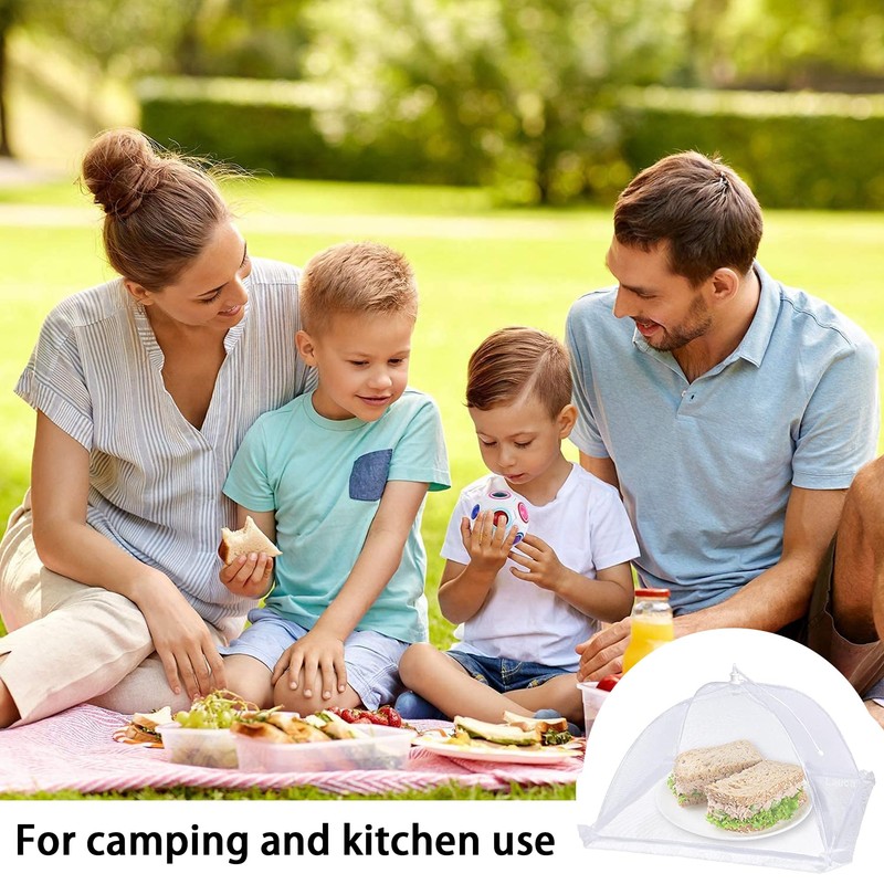 SEABABOO 2 Pack Food Covers, 12 Inch Foldable Encrypted Mesh