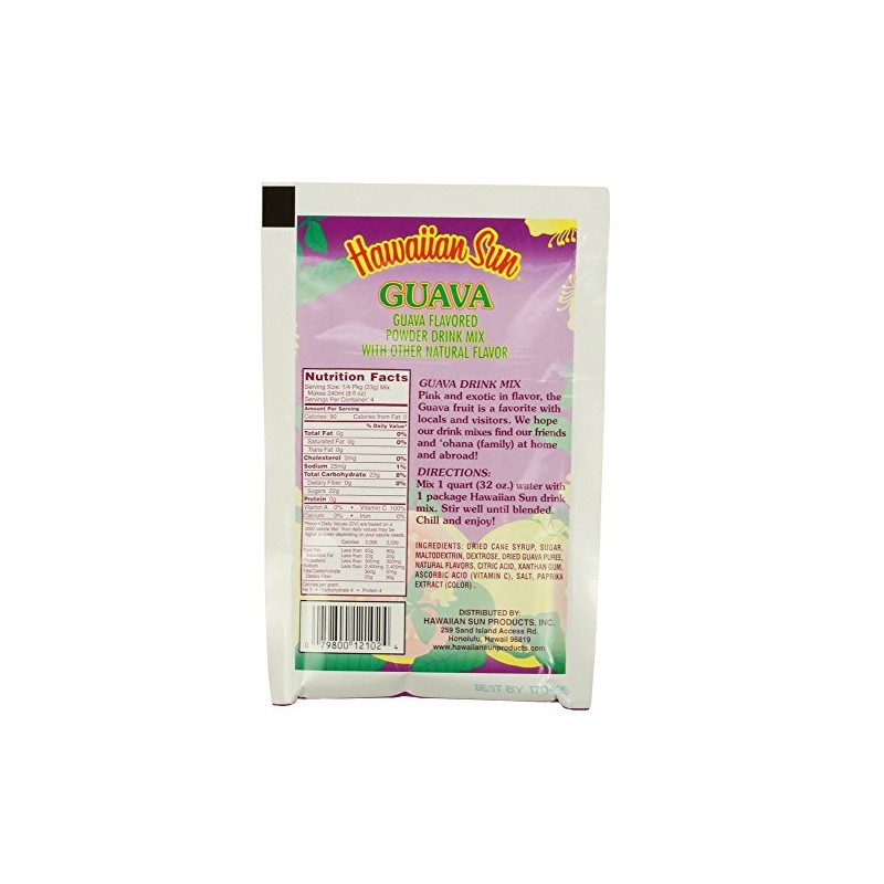 Hawaiian Sun Powder Drink Mix, Guava, 3.23-Ounce