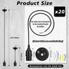 Retisee 20 Pack Hanging Pendant Light Cord Kit Bulk Set