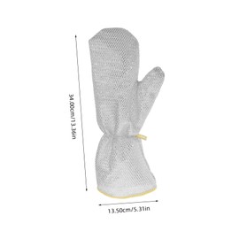 TOVINANNA 2pcs Heavy Duty Cleaning Gloves with Mesh for Kitchen Dishwashing Quick Drying Non Scratch Hand Protection for Scrubbing and Cleaning Tasks