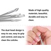 AOYEGIC 4 Stück Nagelhautschieber Set,Edelstahl Nagelschieber,doppelseitige Cuticle Pusher,Hautschieber,Nagellackschaber,Unternagelreiniger,Nagelhautstäbchen,für Fingernägel und