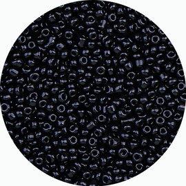Legefo 4mm Glass Seed Beads Bulk, Black 6/0 Small Mini Pony Seed Beads, Tiny Round Craft Bead for Bracelet Necklace Wrist Jewelry Making Beading Weaving DIY Crafts Supplies, 1000pcs