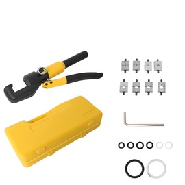 waltyotur 10 Ton Hydraulic Wire Crimping Tool Battery Cable Lug Terminal Crimper Tool with 8 Dies for Crimping Wires and Butt Connectors