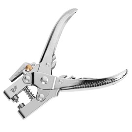 SOULONG Hole Punch Pliers, 5mm Dia Steel Manual Hole Puncher Eyelet Punch Kit Grommet Tool with 100pcs Metal Eyelets for Leather Paper Sealing Packaging