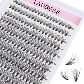 Eyelash Clusters LAUBESS Lash Clusters Individual Lashes Cluster Eyelash Extensions DIY at Home Waterproof Cluster Lashes (20D-0.07C-9-16)