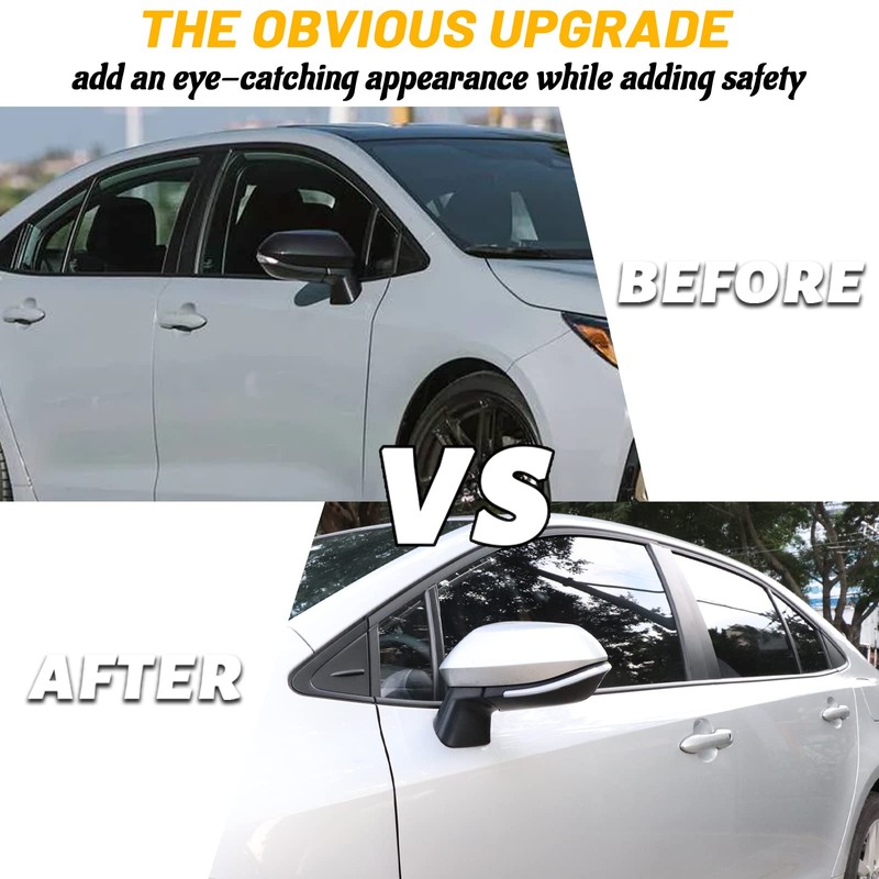 PGTOPONE Switchback White/Amber LED Side Rearview Mirror DRL Sequential Flash