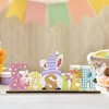 ALLY-MAGIC Easter Table Decorations, Wooden Spring Easter Sign Stand Table