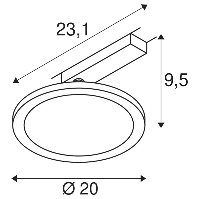 SLV 1 Phase System Light Panel Track / Spotlight, LED