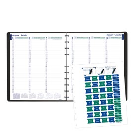 Blueline® 2026 MiracleBind™ Weekly Planner, Appointment Book, 12 Months, January to December, Twin-Wire Binding, 11" x 9.0625", Black, Bilingual (CF5950.81BT-26)
