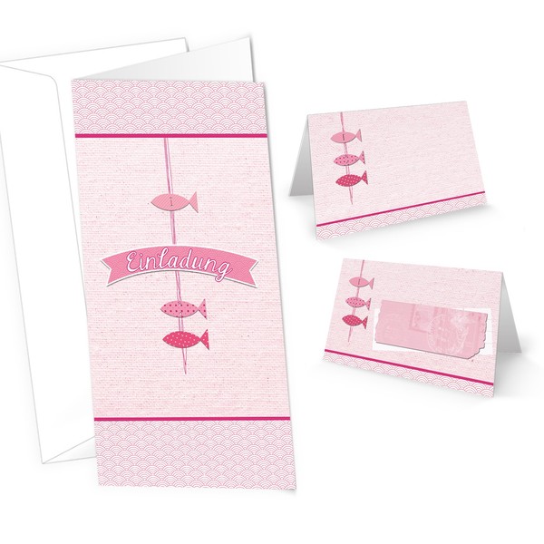 Logbuch-Verlag Card Set - 10 Invitation Cards with Envelopes +