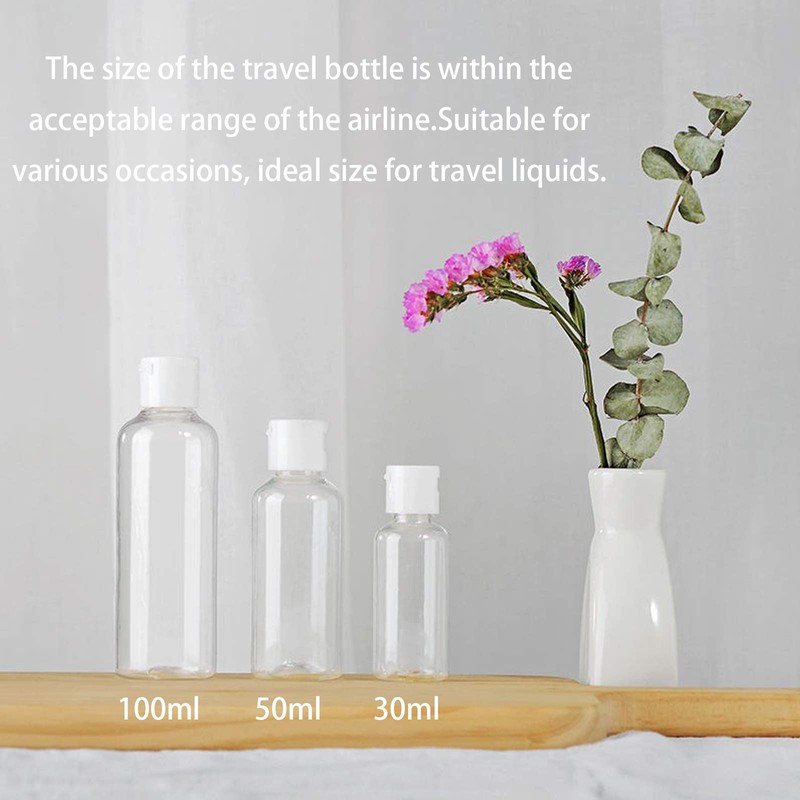 10 Pack Travel Bottle Empty Transparent Containers Bottles 100 ml