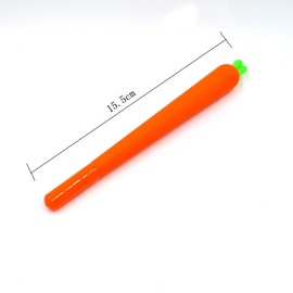 20 Pack Kawaii Carrot Gel Ink Pen Scrub Plastic Vegetable Ballpoint Writing Pen Stationery School Supplies